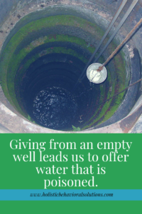 Giving from an empty well